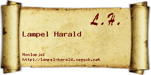 Lampel Harald névjegykártya